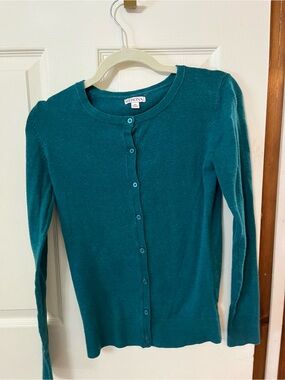 Merona Target Green Button-Up Cardigan